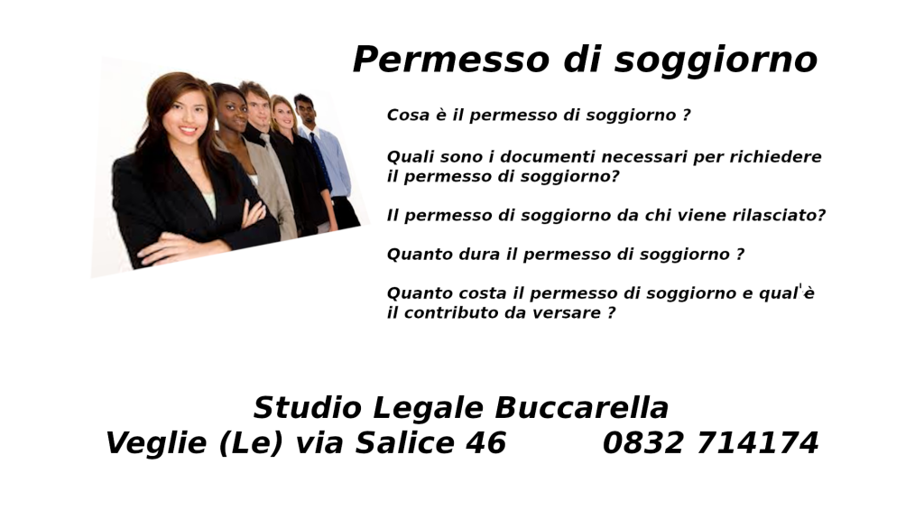 Il permesso di soggiorno - Studio Legale Buccarella